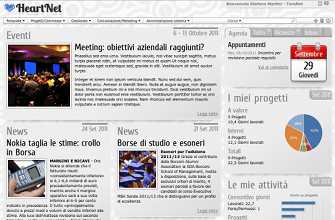 screenshot software di gestione progetti, commesse, rimborsi spese, comunicazione