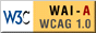 Icona del Livello di Conformità A, linee guida 1.0 W3C-WAI per l'accessibilità dei contenuti web